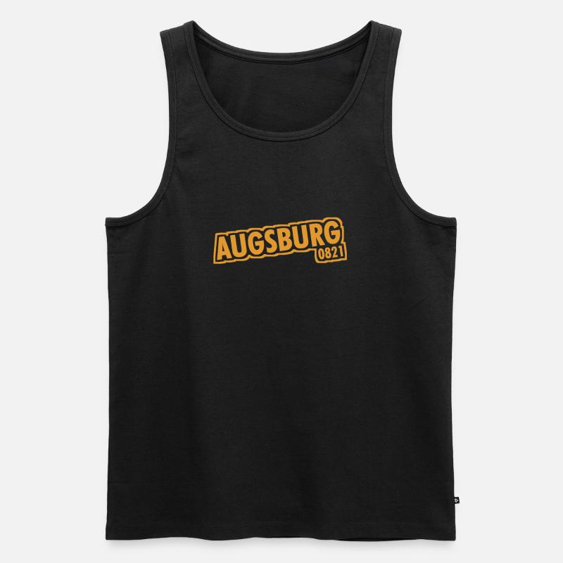 Augsburg 0821 Dialing Code - Men's Premium Organic Tank Top - black