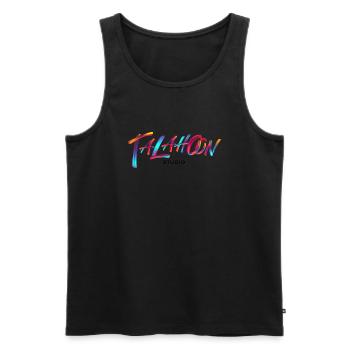 Talahoon Studios Rainbow Brushed (bright clothes) - Männer Premium Bio Tank Top - Schwarz - Vorne - AI Model Male 178 light (178cm)