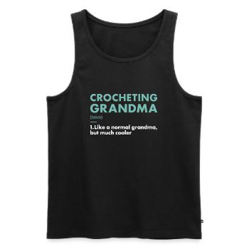 Crocheter Grandma Definition Crocheting - Men's Premium Organic Tank Top - black - Front - Michal (187cm)
