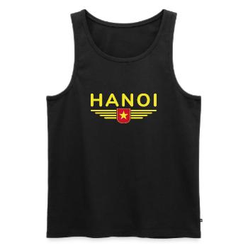 Fan du Vietnam, Tenue T Shirt Design - Débardeur bio Premium Homme - noir - Devant - Michal (187cm)