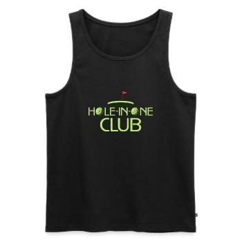 Hole-In-One Club Golfer Golf - Männer Premium Bio Tank Top - Schwarz - Vorne - Michal (187cm)