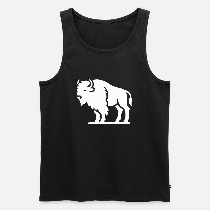 Bison Animal - Débardeur bio Premium Homme - noir