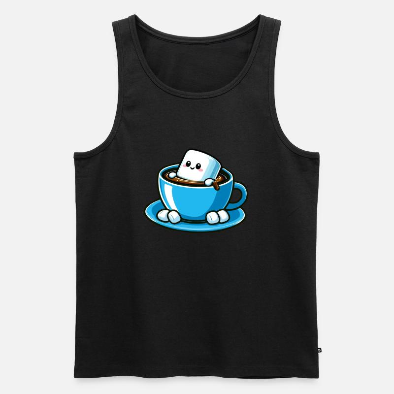 marshmallow - Männer Premium Bio Tank Top - Schwarz