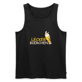 lecker bierchen - Männer Premium Bio Tank Top - Schwarz - Vorne - AI Model Male 178 light (178cm)