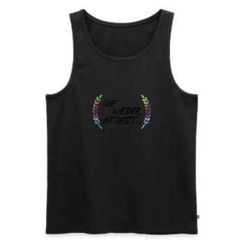 nie wieder ist jetzt - Männer Premium Bio Tank Top - Schwarz - Vorne - Michal (187cm)