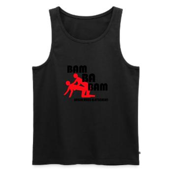 Arsch muss klatschen Bam ba Bam - Männer Premium Bio Tank Top - Schwarz - Vorne - Michal (187cm)