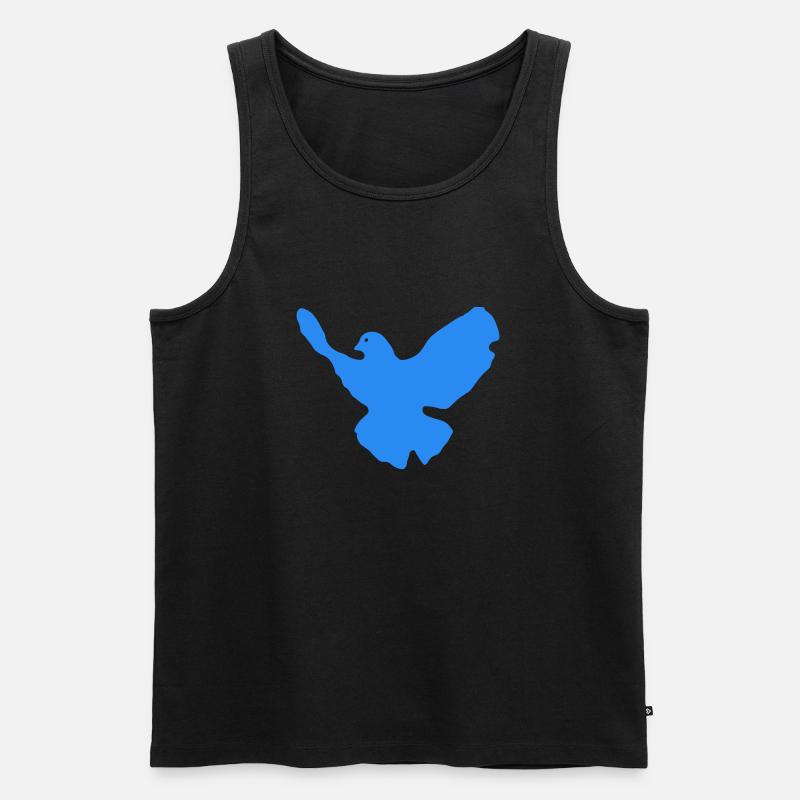 friedenstaube 01 - Männer Premium Bio Tank Top - Schwarz