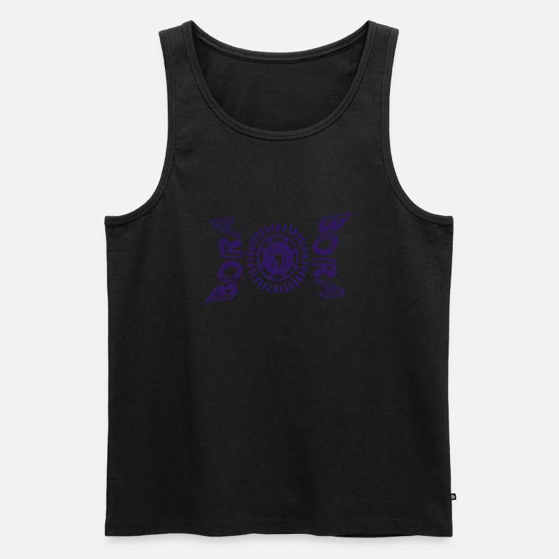 Tattoo-Karte Bora Bora - Männer Premium Bio Tank Top - Schwarz
