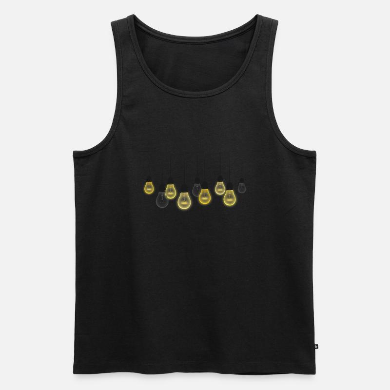 Glühbirnen - Männer Premium Bio Tank Top - Schwarz