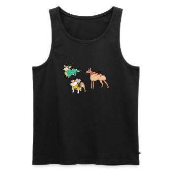 Hunde im Kostüm Hot Dog - Männer Premium Bio Tank Top - Schwarz - Vorne - Michal (187cm)