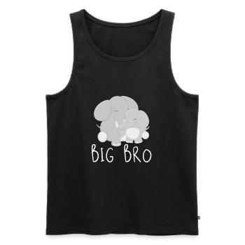 big bro - Männer Premium Bio Tank Top - Schwarz - Vorne - AI Model Male 178 light (178cm)