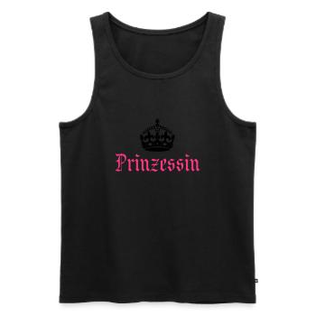 Princess with crown - Men's Premium Organic Tank Top - black - Front - Michal (187cm)