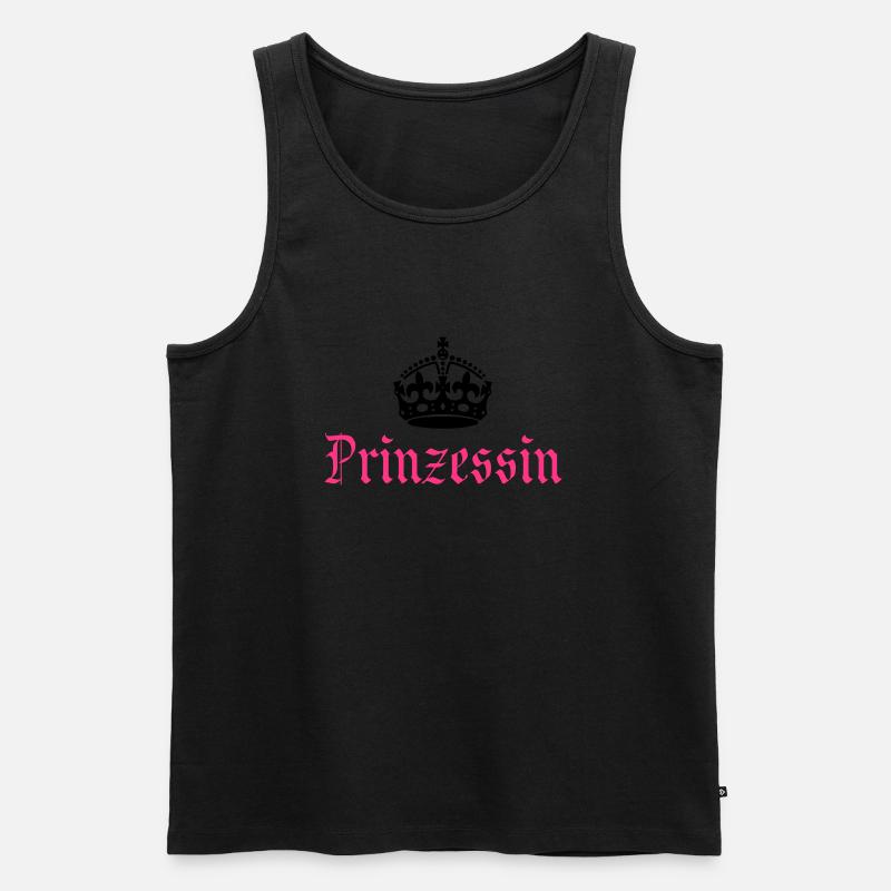 Prinzessin Krone - Männer Premium Bio Tank Top - Schwarz