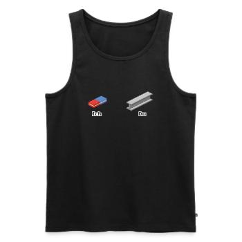Monkey Island Gummi Ich bin Gummi du bist Stahl - Männer Premium Bio Tank Top - Schwarz - Vorne - Michal (187cm)