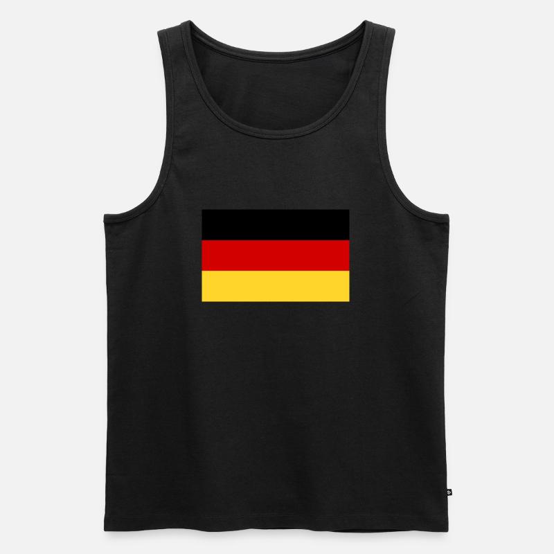 Deutsche Flagge - Männer Premium Bio Tank Top - Schwarz