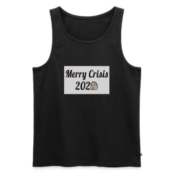 Merry Crisis 2020 - Männer Premium Bio Tank Top - Schwarz - Vorne - AI Model Male 178 light (178cm)