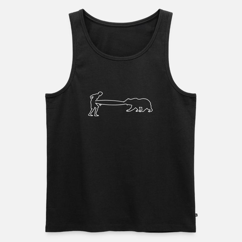 west coast surfing - Männer Premium Bio Tank Top - Schwarz