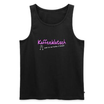 Kaffeeklatsch - Männer Premium Bio Tank Top - Schwarz - Vorne - AI Model Male 178 light (178cm)