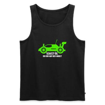 Schatz? Äh, Ich bin auf der Arbeit Modellbau RC C - Männer Premium Bio Tank Top - Schwarz - Vorne - AI Model Male 178 light (178cm)