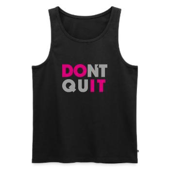 dont quit do it - Männer Premium Bio Tank Top - Schwarz - Vorne - AI Model Male 178 light (178cm)