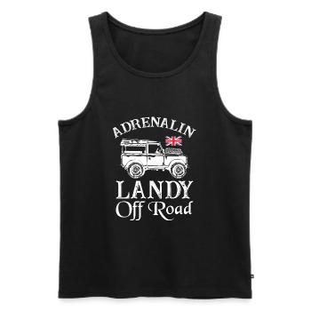 Adrénaline Landy Off Road - Débardeur bio Premium Homme - noir - Devant - Michal (187cm)