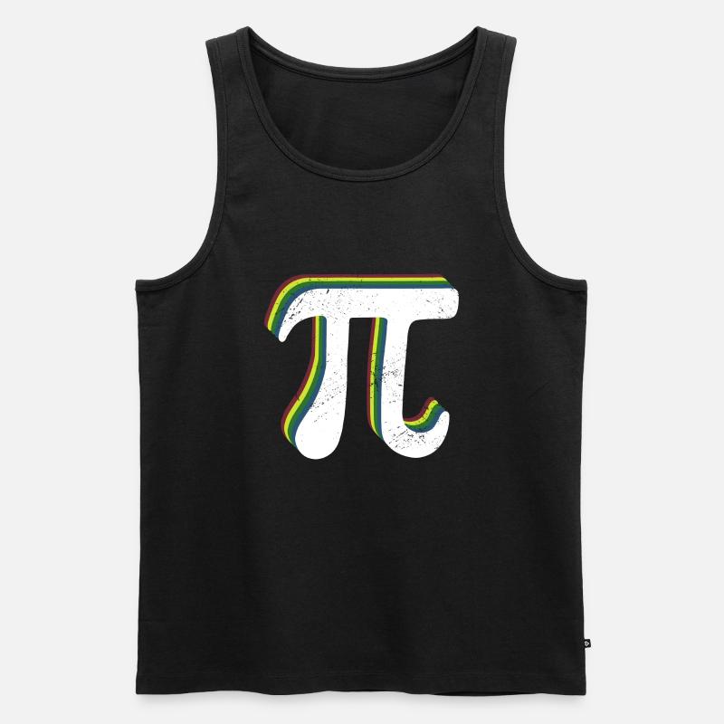 Math Pi symbole Pi - Débardeur bio Premium Homme - noir