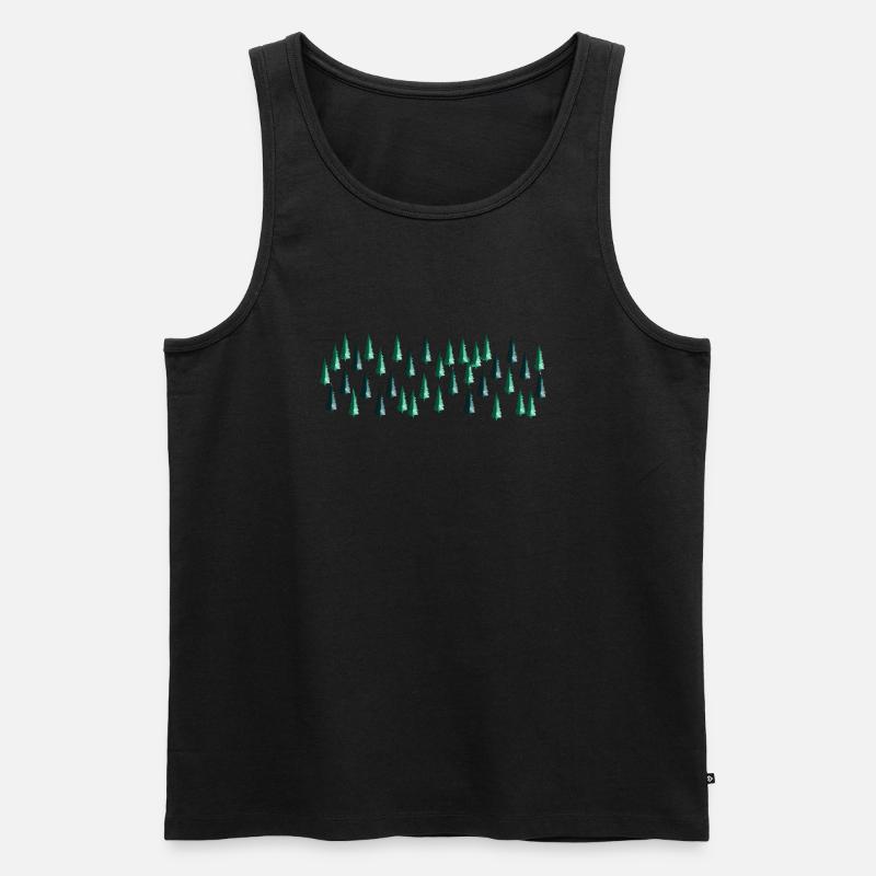 Tree panorama - Men's Premium Organic Tank Top - black