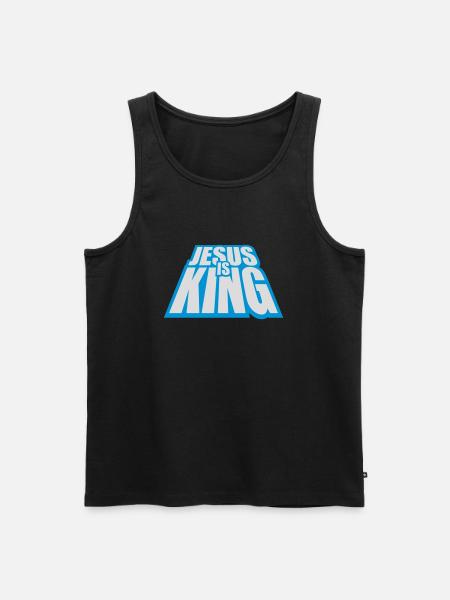 jesus is king quote - Men's Premium Organic Tank Top - black