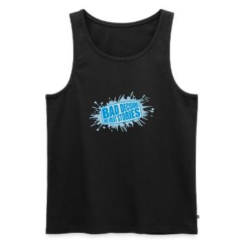 bad decisions great stories - Männer Premium Bio Tank Top - Schwarz - Vorne - AI Model Male 178 light (178cm)