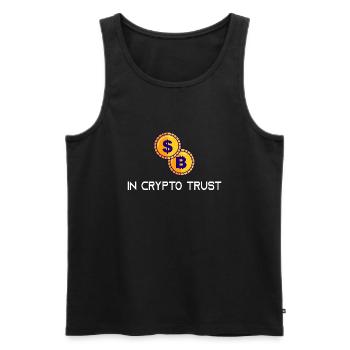 Bitcoin Trading Crypto Stocks - Débardeur bio Premium Homme - noir - Devant - Michal (187cm)