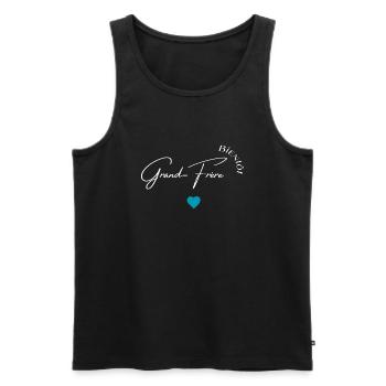 Bientôt grand frère - Débardeur bio Premium Homme - noir - Devant - Michal (187cm)