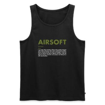 Sport Definition Airsoft - Men's Premium Organic Tank Top - black - Front - Michal (187cm)