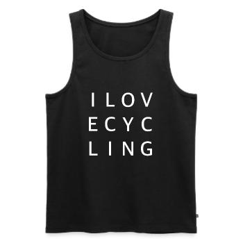 I love cycling | Cycling, Cycling, Nature - Men's Premium Organic Tank Top - black - Front - Michal (187cm)