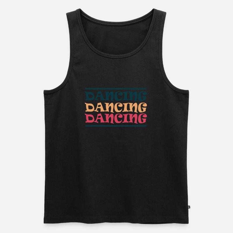 Dancing Dance Music - Männer Premium Bio Tank Top - Schwarz