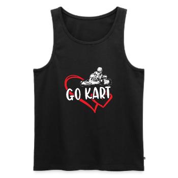 Sport Heart Go Kart - Débardeur bio Premium Homme - noir - Devant - Michal (187cm)