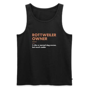 Rottweiler Définition du propriétaire - Débardeur bio Premium Homme - noir - Devant - Michal (187cm)