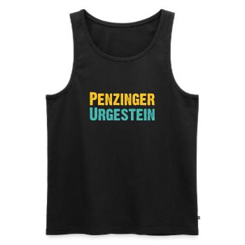 Penzinger Urgestein Wien Österreich Spruch - Männer Premium Bio Tank Top - Schwarz - Vorne - Michal (187cm)