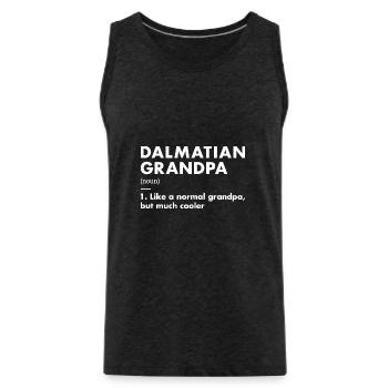 Dalmatian Grandpa Definition - Männer Premium Bio Tank Top - Anthrazit - Vorne - Alexander (188cm)