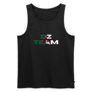 Dz team - Algeria gift idea - Men's Premium Organic Tank Top - black - Front - AI Model Male 178 light (178cm)