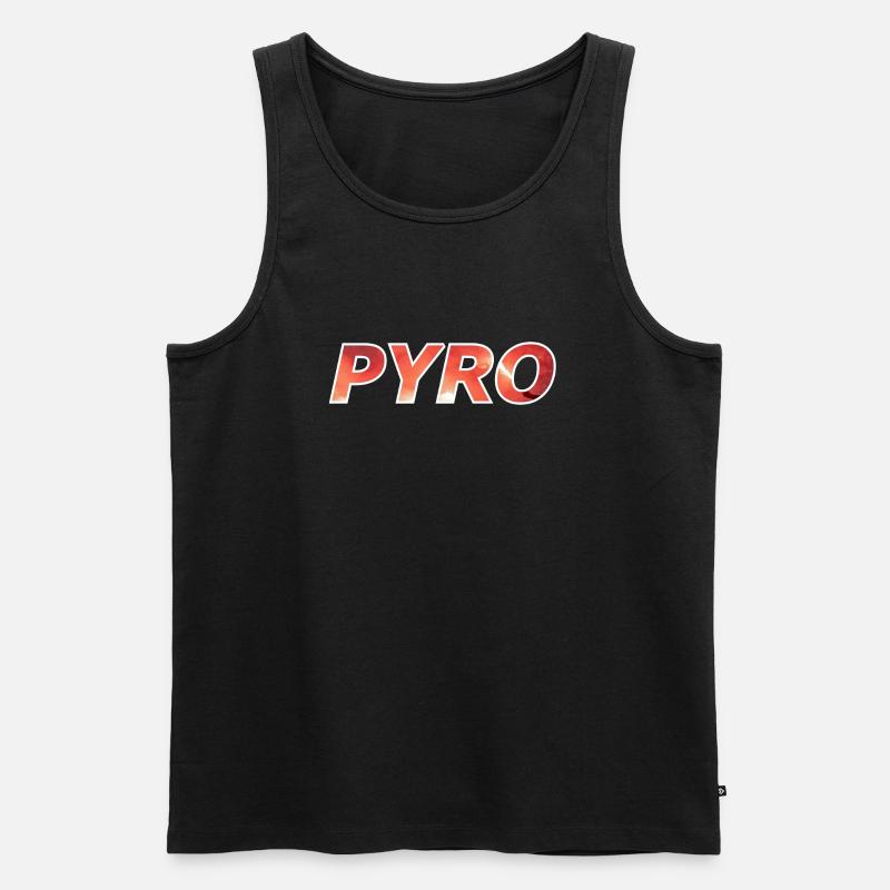PYRO - Männer Premium Bio Tank Top - Schwarz