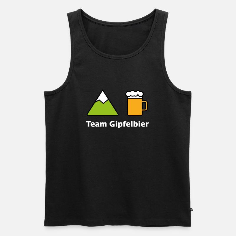Gipfelbier - Männer Premium Bio Tank Top - Schwarz