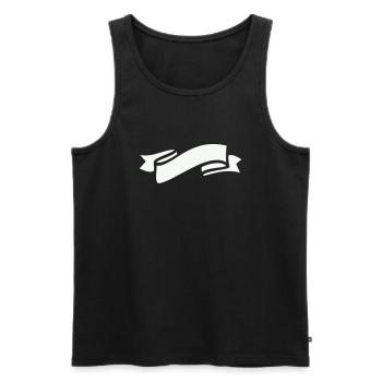 Banderole Symbol - Men's Premium Organic Tank Top - black - Front - AI Model Male 178 light (178cm)
