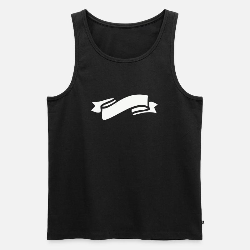 Banderole Symbol - Männer Premium Bio Tank Top - Schwarz
