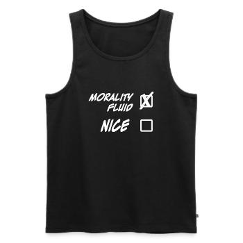 Christmas Naughty [X] or Nice - PC Version - Men's Premium Organic Tank Top - black - Front - AI Model Male 178 light (178cm)
