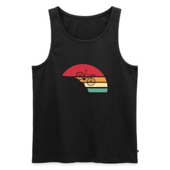 Mountain Bike Retro Downhill Bike - Men's Premium Organic Tank Top - black - Front - Michal (187cm)