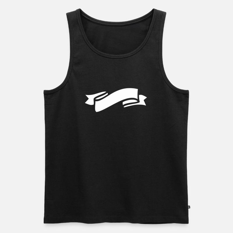 banderole - Männer Premium Bio Tank Top - Schwarz