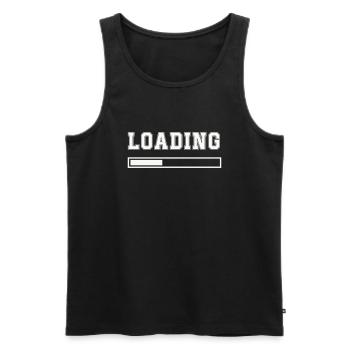 loading - Männer Premium Bio Tank Top - Schwarz - Vorne - AI Model Male 178 light (178cm)