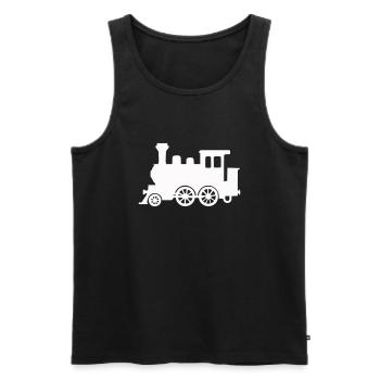lokomotive - Männer Premium Bio Tank Top - Schwarz - Vorne - AI Model Male 178 light (178cm)