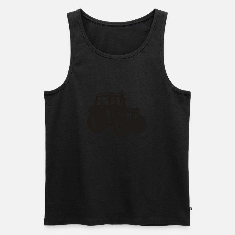 Traktor / Trekker - Männer Premium Bio Tank Top - Schwarz