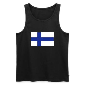 Finlande - Débardeur bio Premium Homme - noir - Devant - Michal (187cm)
